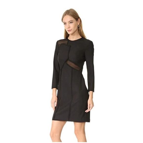 JASON WU Mesh-inset 3/4-sleeve Sheath Dress Size 10 - Picture 1 of 12